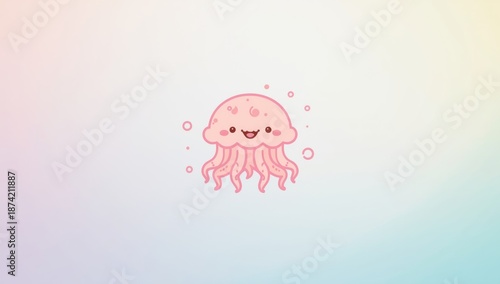Cute illustrated jellyfish ...