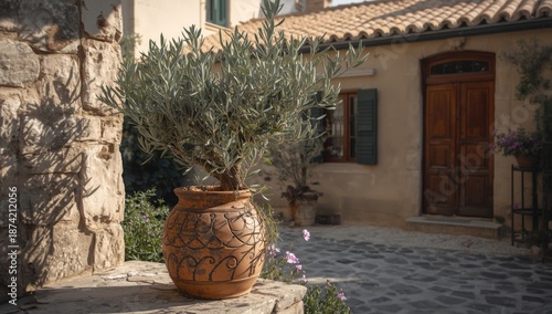 Medieval-style clay pot and...