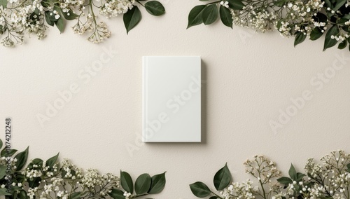 Top view of a hardcover boo...