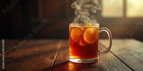 Serving a hot toddy with le...