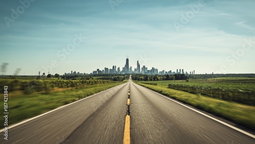 Scenic rural road in Americ...