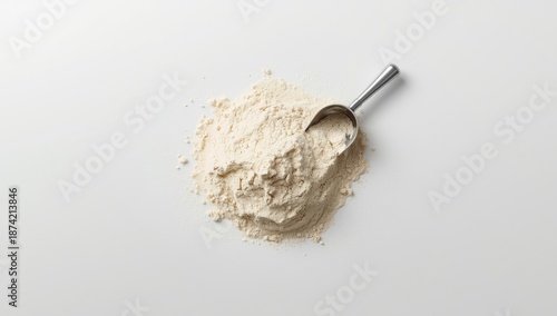 Close-up of wheat flour on ...