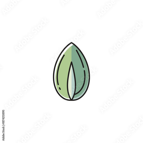 Seed ikon representing growth and potential in nature on transparent background