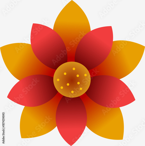 Vibrant Petal Burst: a close-up of a radiant flower, showcasing layered petals in warm hues, offering a captivating glimpse into the artistry of nature.