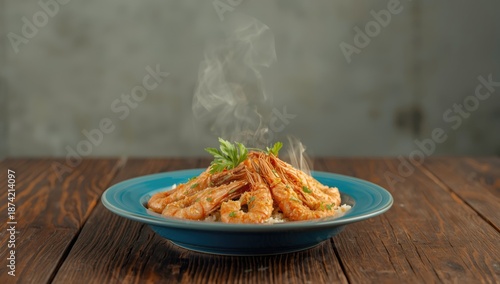 Crispy fried prawns alongsi...