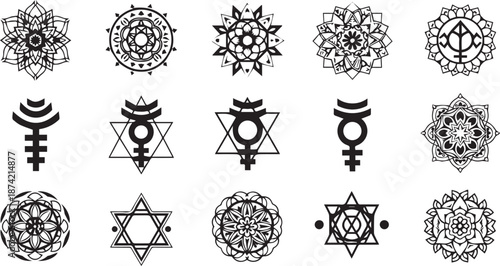 Intricate Mandala and Spiritual Symbol Collection