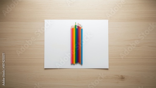 A set of colored pencils in...