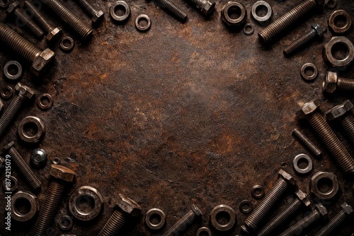 Rough rusty iron background...