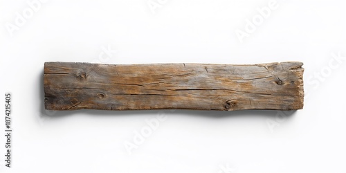 Single aged wood board on p...