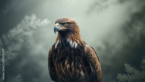 White tailed eagle with ope...