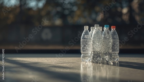 Discarded vibrant soda bott...