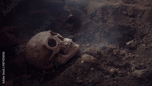Human bones uncovered at an...
