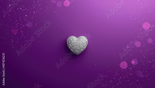 Silver heart ornament with ...