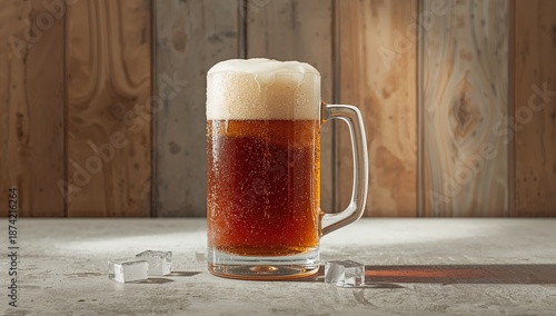 Chilled hard root beer serv...