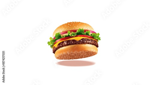Illustration of a cheesebur...