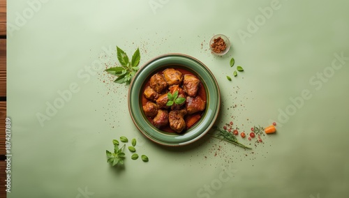 Chicken and meat stew serve...