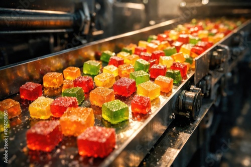 Brightly colored fruit jell...