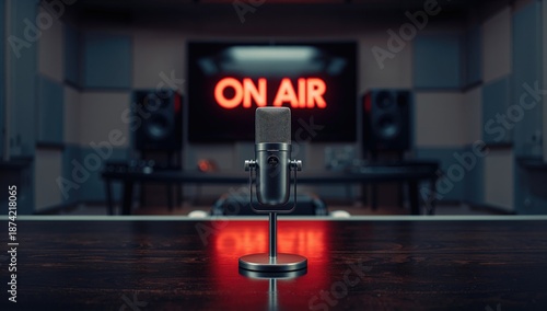 Radio station broadcast set...