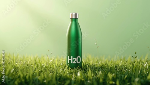 Green refillable water bott...