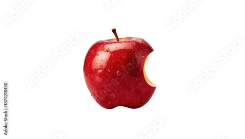 Juicy apple with a bite tak...