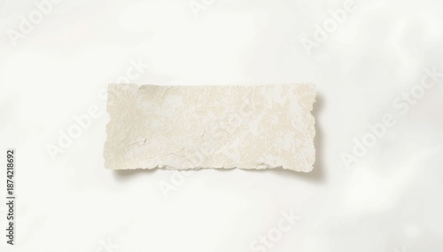 Fragment of torn white pape...