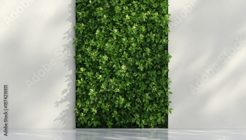 White wall with natural shr...