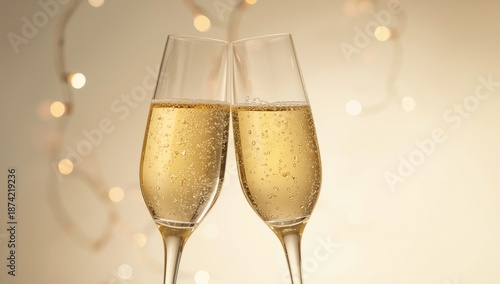 Pair of champagne glasses o...