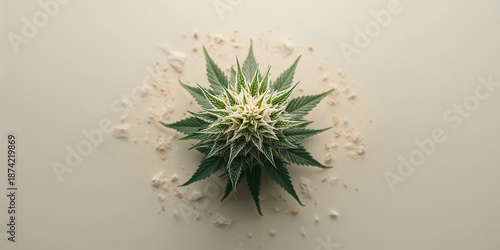 Macro shot of a cannabis fl...