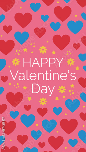 Happy Valentine's Day Heart Pattern