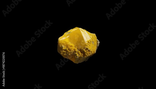 Sulfur mineral stone detail...