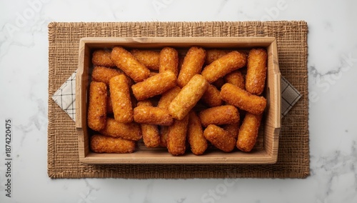 Top-down view of golden fri...