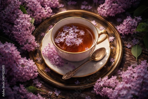 Aerial perspective of a cup...