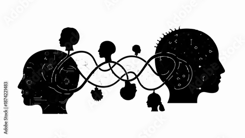 Connecting minds and sharing ideas through interconnected thought processes.