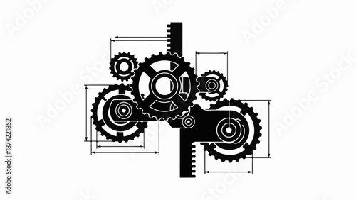 Intricate mechanical gears and mechanisms working in unison, symbolizing precision and engineering.