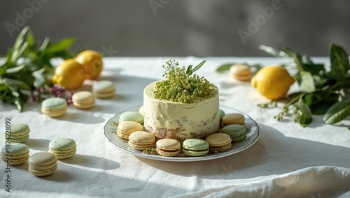 French cake with macarons a...