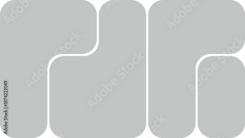 Gray Bento Grid Layout. Collage image frame grid template. Modern modular UI design panels. Vector illustration.