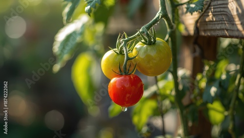 Cherry tomatoes in vibrant ...