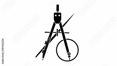 Architectural compass and ruler symbolizing precision and design