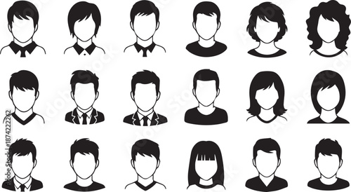 Diverse People Avatar Profile Icons for Web and Mobile App Interface