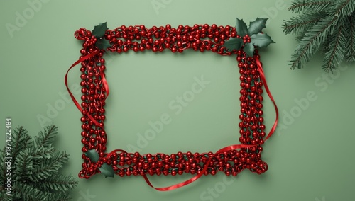 Festive holiday frame featu...
