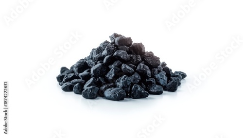Black coal mound with layer...