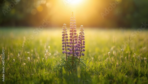 Colorful lupine flowers blo...