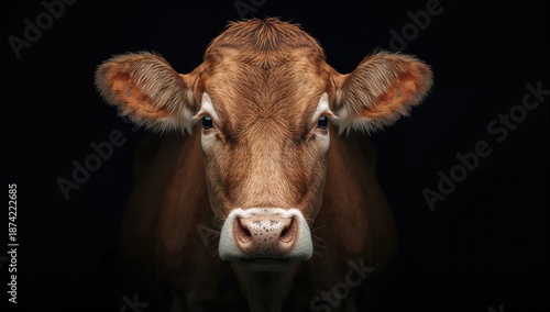 Close-up of a cows head wit...