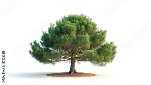 Tree in a park scene with a...