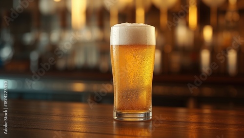 Cold beer served in a glass...