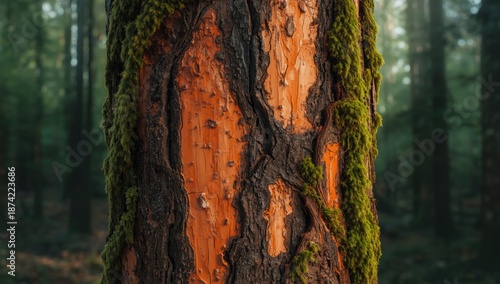 Detailed texture of moss-co...