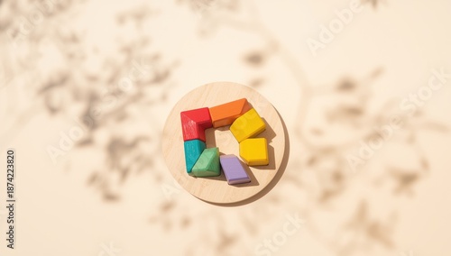 Montessori wooden toy with ...
