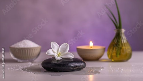 Relaxing spa scene with gar...