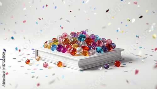 Vibrant gemstone beads thre...