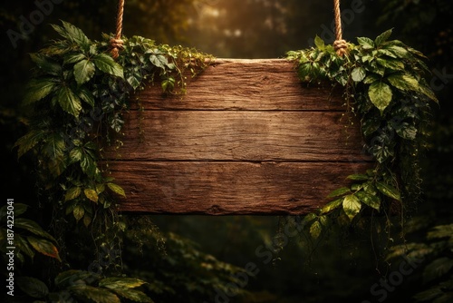 rustic timber sign decorate...